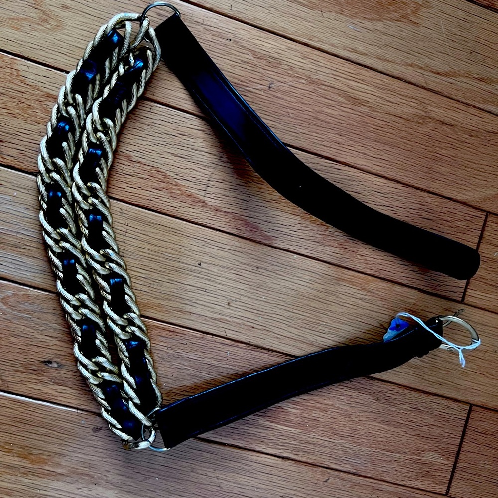 Black and Gold double front chain belt